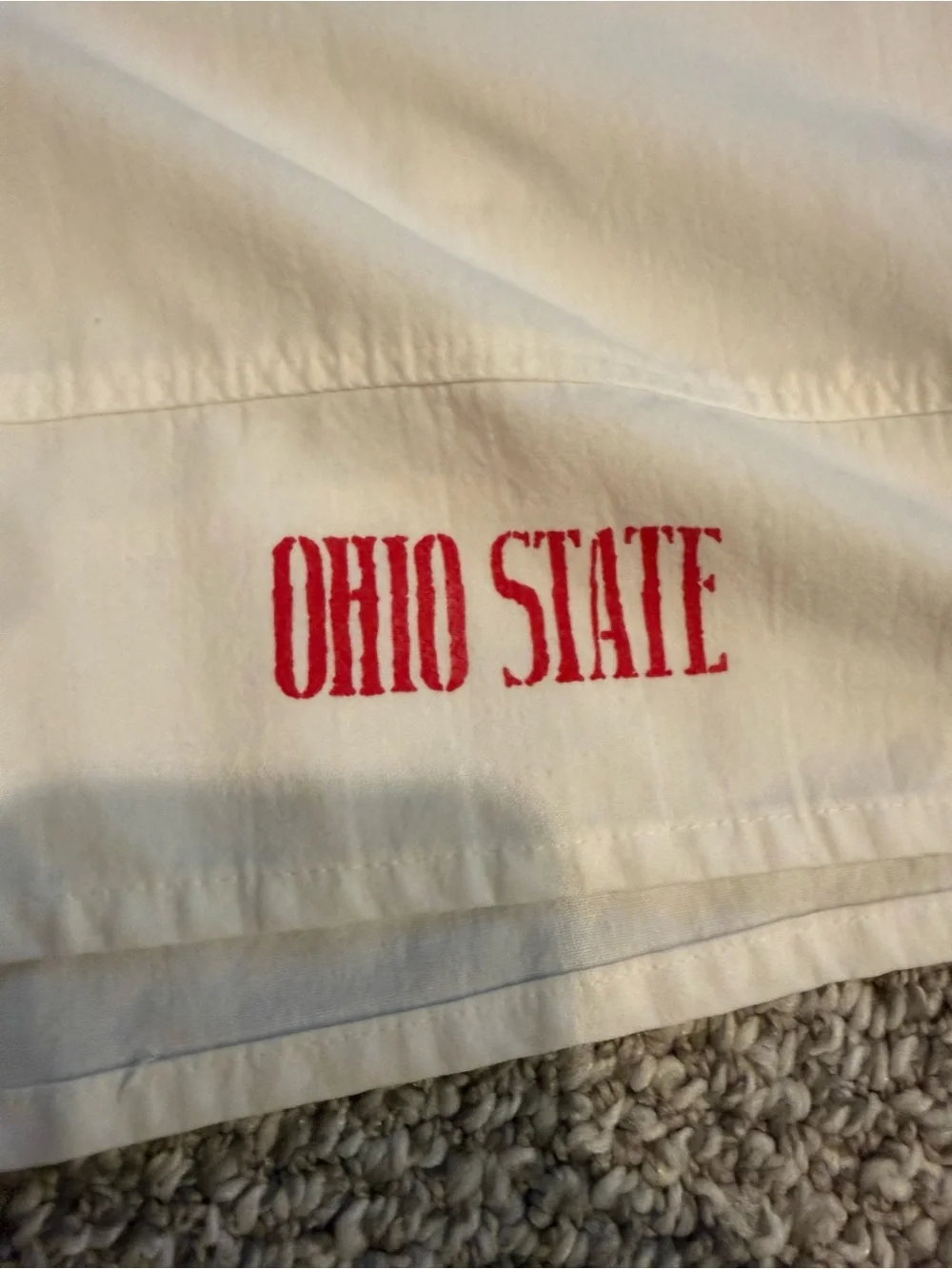 Vintage White Ohio State University Buckeyes Shorts